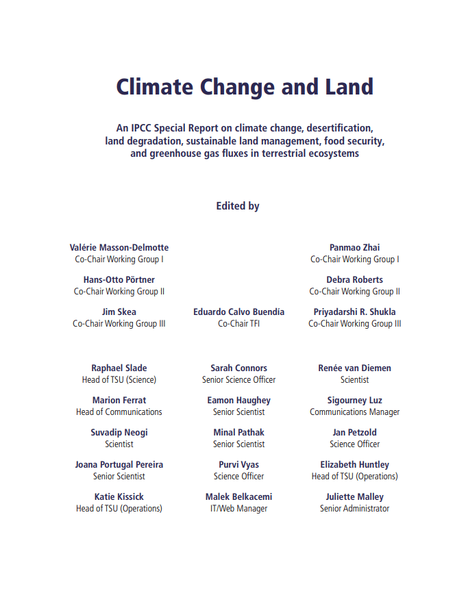 climate change and land