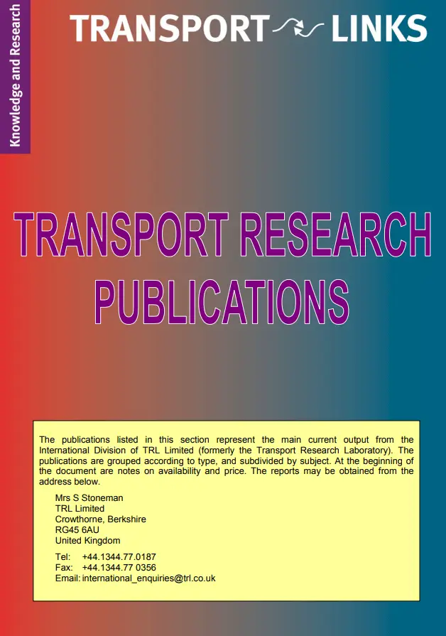 Transport Research Publications