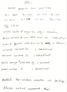 Assuming that the beam in Worked Example 1 is only laterally and torsionally restrained at the supports, determine whether a 356 × 171 × 51 kg m−1 UB section in S275 steel is still suitable?