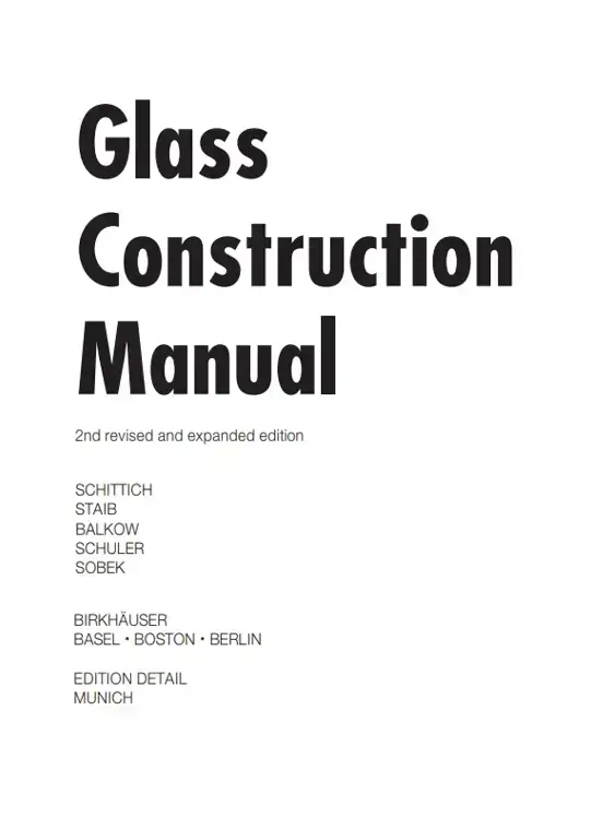 Glass Construction Manual